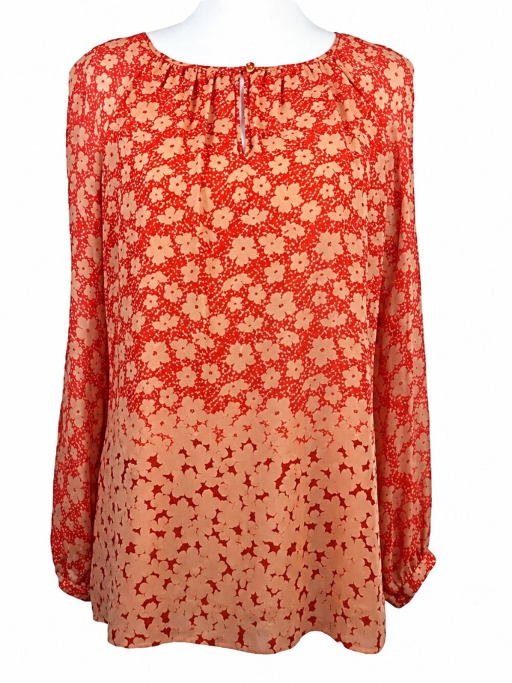 Tory Burch Lisa Floral Silk Top 2 70s Retro Aesthetic